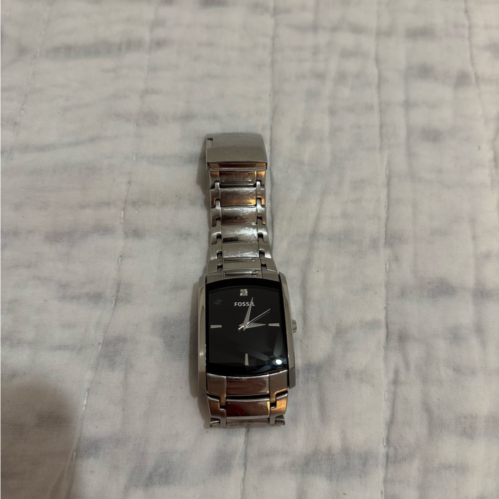 Fossil Men's Two-Tone Silver and Black Watch